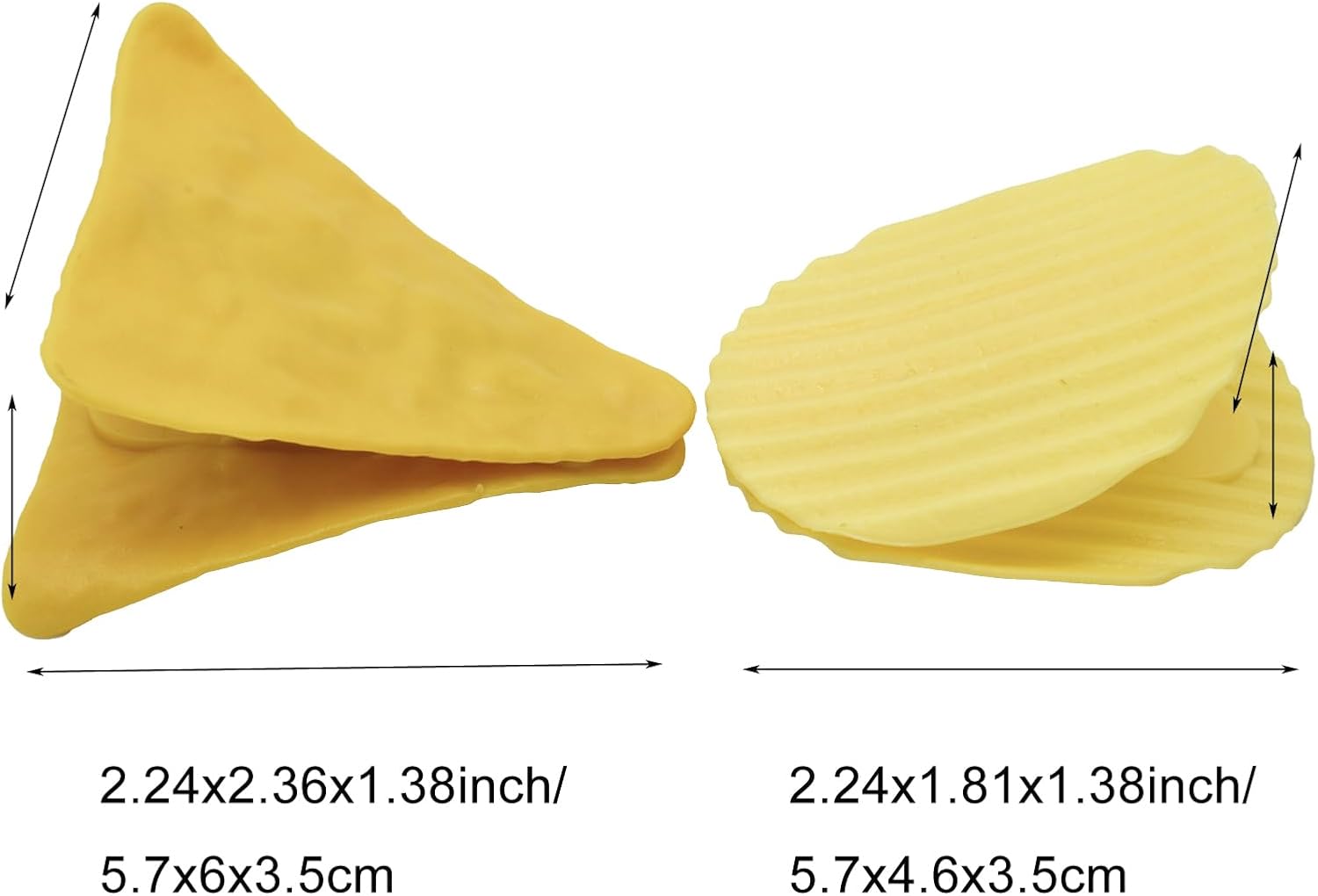 12 Pack Creative Potato Chip Shape Bag Clips, Fun Snack Seal Clips for Chips, Coffee Bags, Bread, Food Storage, Cute Cartoon Style